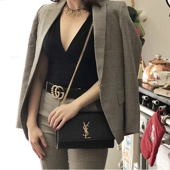 MSRP$2600 LIKE New! YSL Saint Laurent Kate Medium Grain de Poudre Shoulder bag - Picture 7 of 16